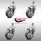 Service Caster 4 Inch SS Thermoplastic Rubber Wheel Swivel 1/2 Inch Threaded Stem Caster Set SCC SCC-SSTS20S414-TPRB-381615-4 - alternate 2